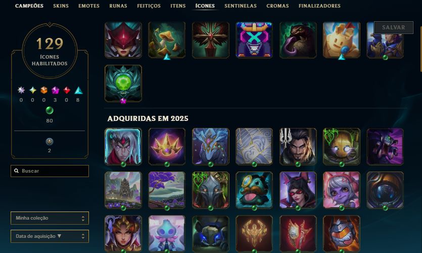 CONTA PLATINA 1 / YASUO EMISSÁRIO DA ESCURIDÃO / UDYR ULTIMATE / 31 SKINS /35KEA