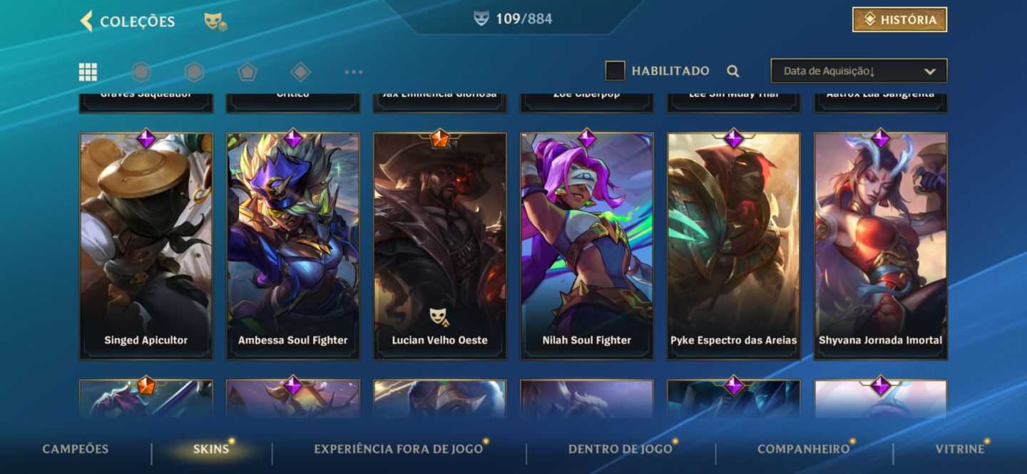 CONTA WILD RIFT 109 SKINS + RANKS EXCLUSIVOS