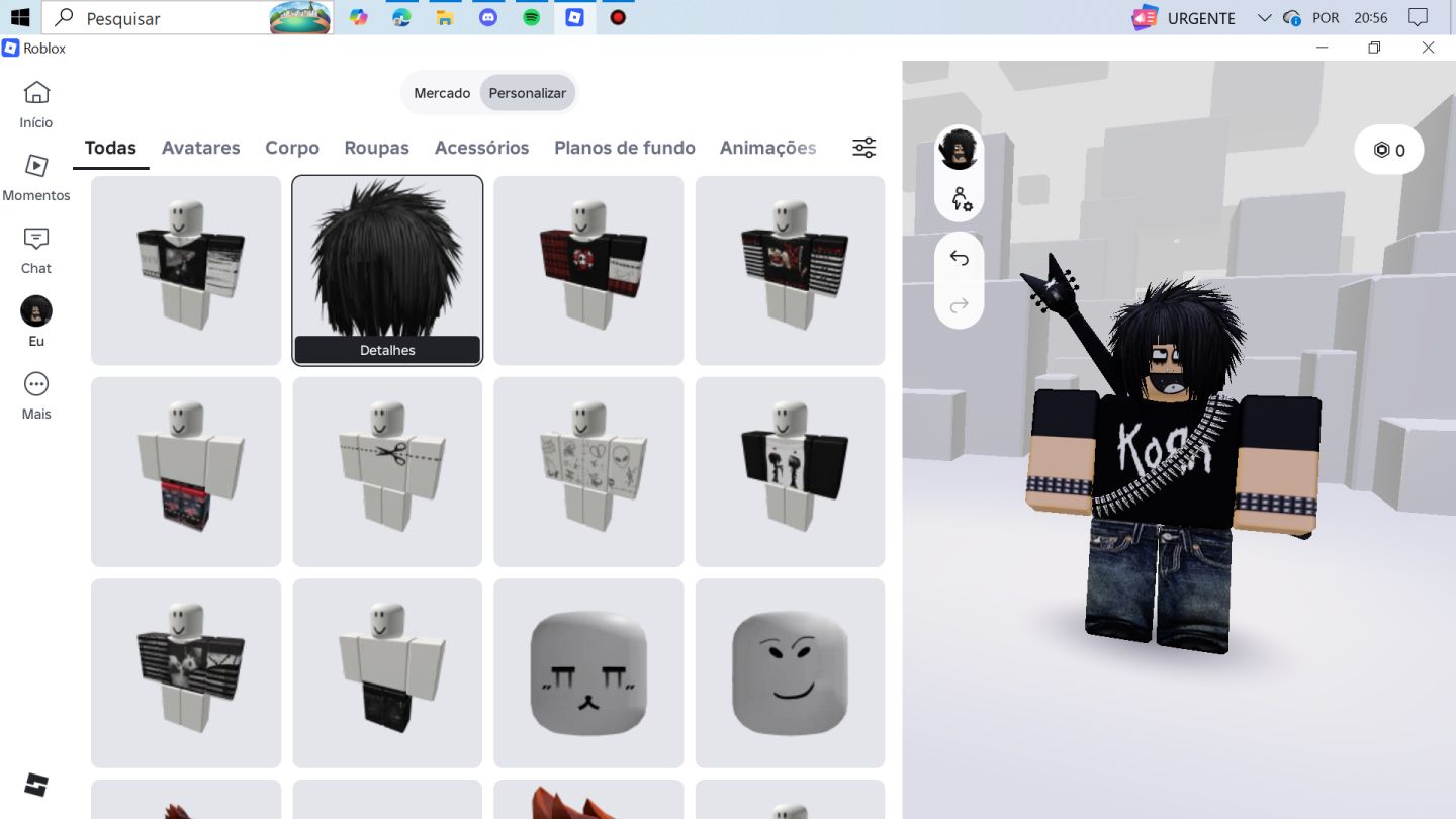 CONTA ROBLOX COM SKIN