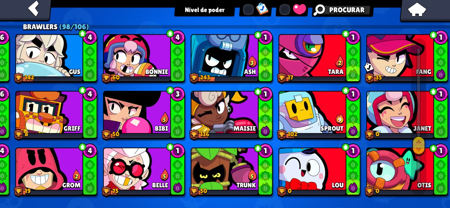 Conta de Brawl Stars é Clash Royale