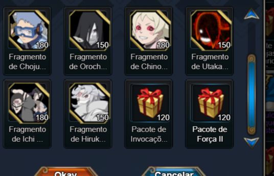 CONTA NARUTO ONLINE TOP 3/2 S873