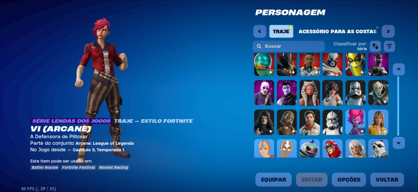 CONTA DE FORTNITE COM 189 SKINS pacote de apenas um show MTS PASSES E Parcerias