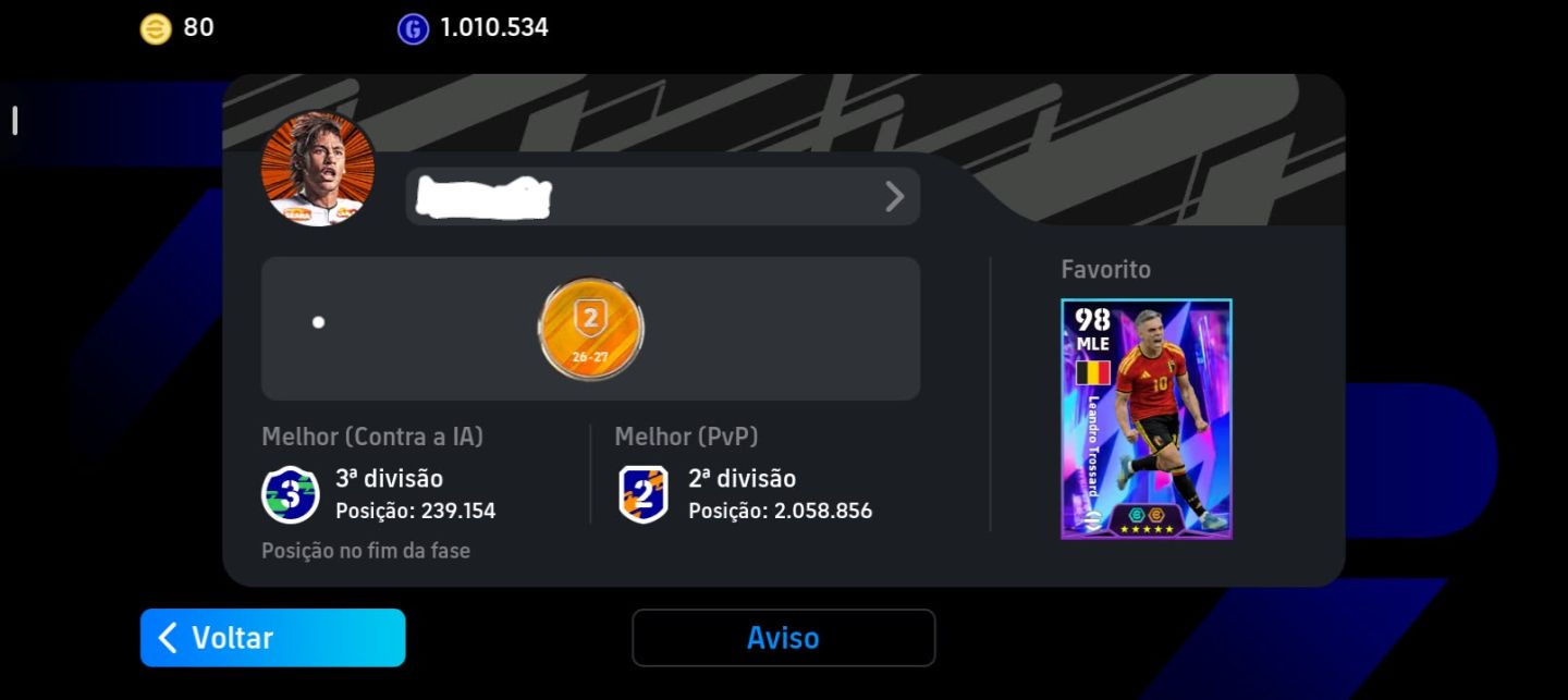 Conta de Efootball 3228 com Time Espetacular por um Ótimo Preço