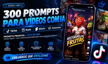 300 PROMPTS PROFISSIONAIS PARA VÍDEOS COM IA | TikTok, Reels e Shorts