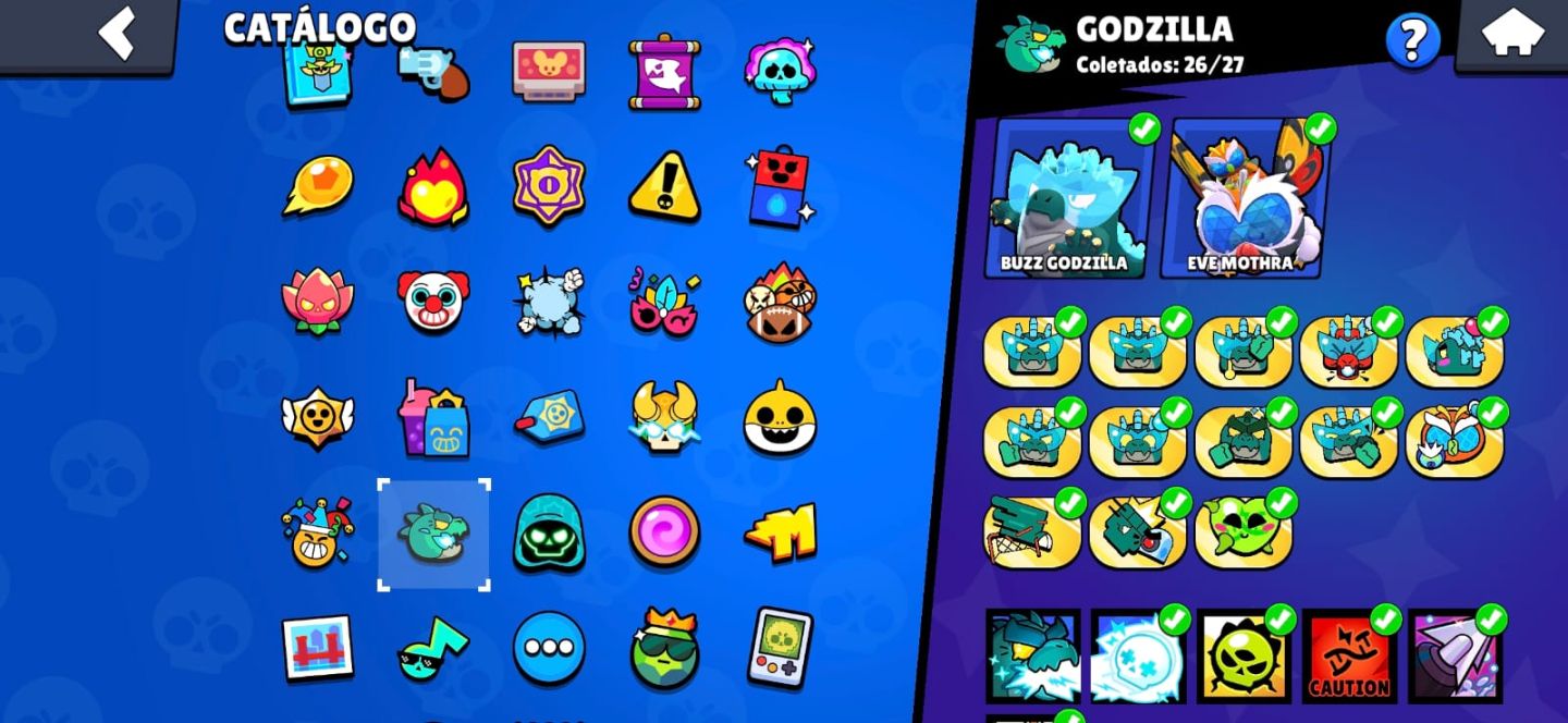 CONTA DE BRAWL STARS ANTIGA 105K DE TROFEUS JUNTO COM CLASH ROYALE 11K+ TROFEU