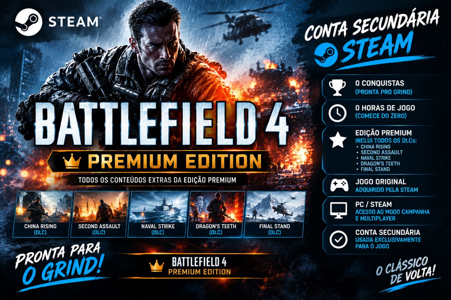 Battlefield 4 conta full acesso steam