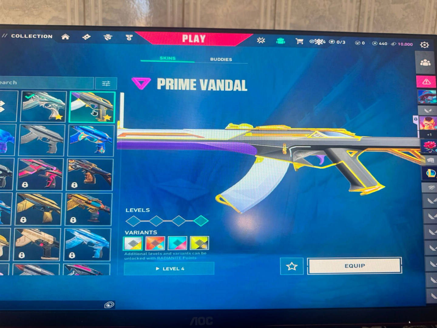 CONTA VALORANT DIAMANTE 2 + SKINS TOP (ELDERFLAME, PRIME, GLITCHPOP)