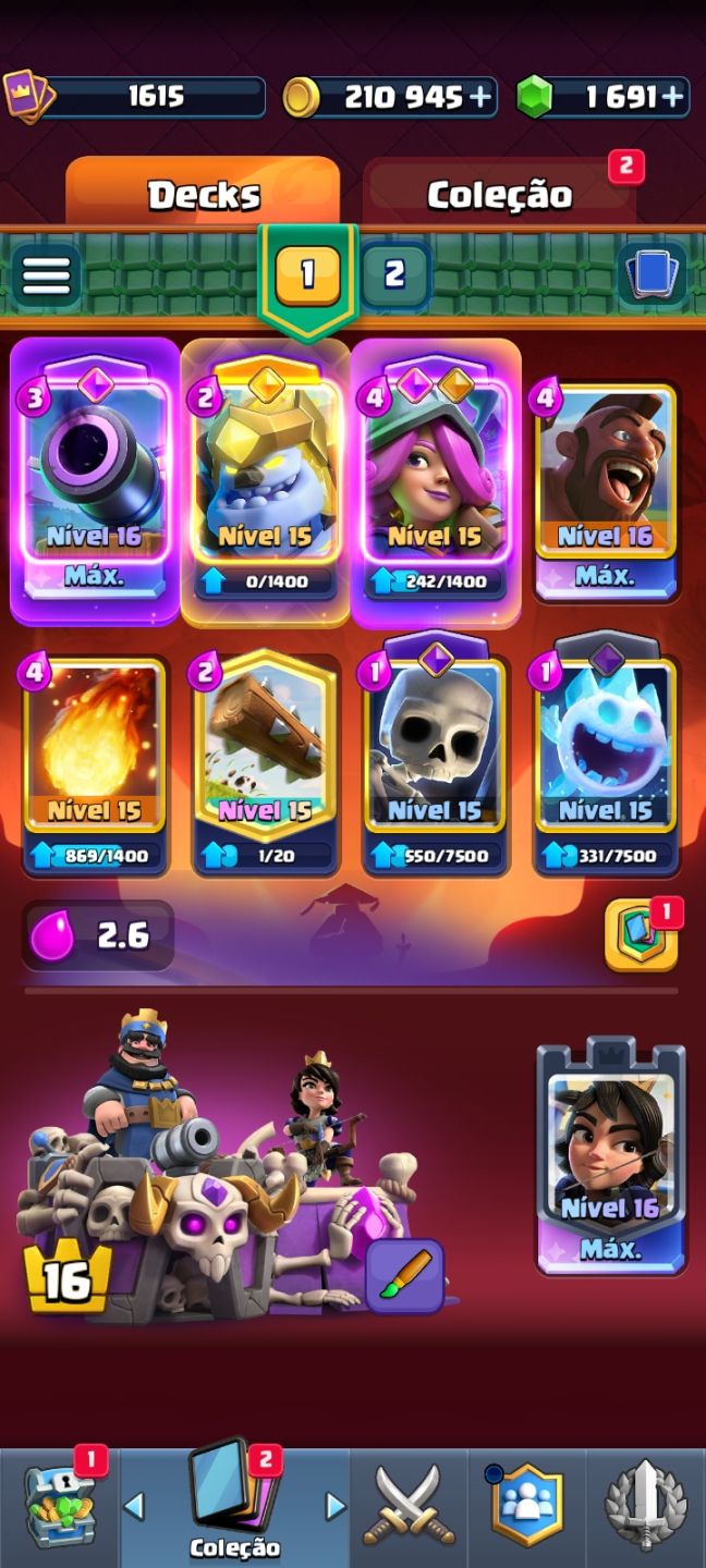 CONTA CLASH ROYALE - 14.000 TROFÉUS+, EVOS E HERÓIS
