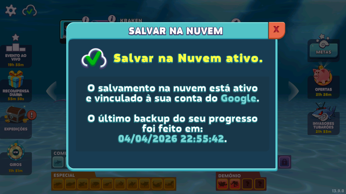 CONTAS FULL - HUNGRY SHARK EVOLUTION | ENTREGA RÁPIDA | APENAS ANDROID