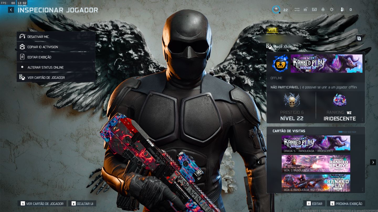 CONTA BLACK NOIR IRIDESCENT MP 3 NUKE, CALL OF DUTY WARZONE BLACK OPS 7