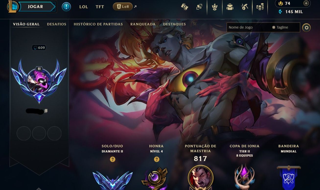 CONTA LOL/VALORANT - MMR MESTRE (LOL) - MUITA SKIN NOS 2 JOGOS! 100% SEGURO!