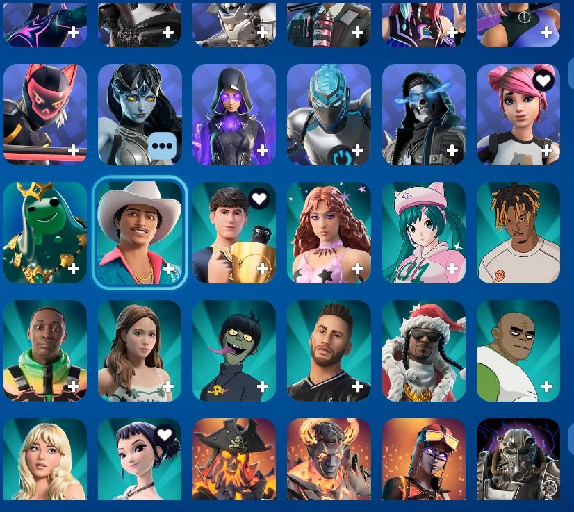 Conta Fortnite com 217 skins !