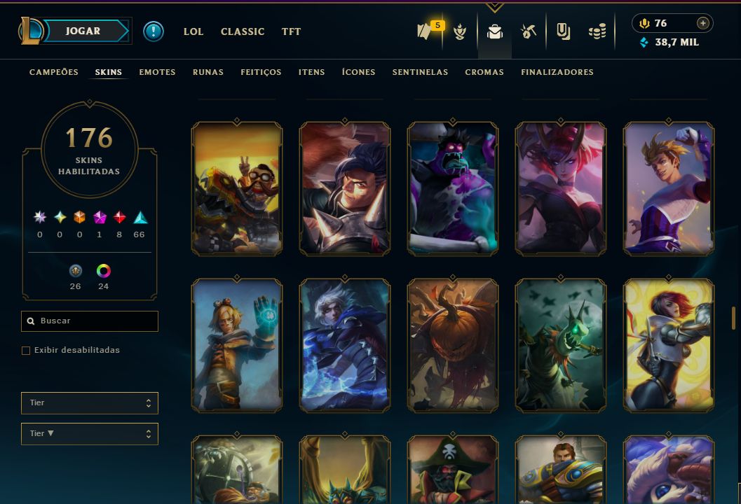 Gold 1 com 176 skins