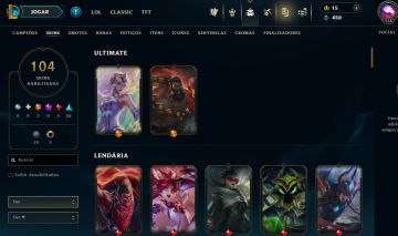 Full Acesso - 104 Skins - 120 Campeões - Level 116