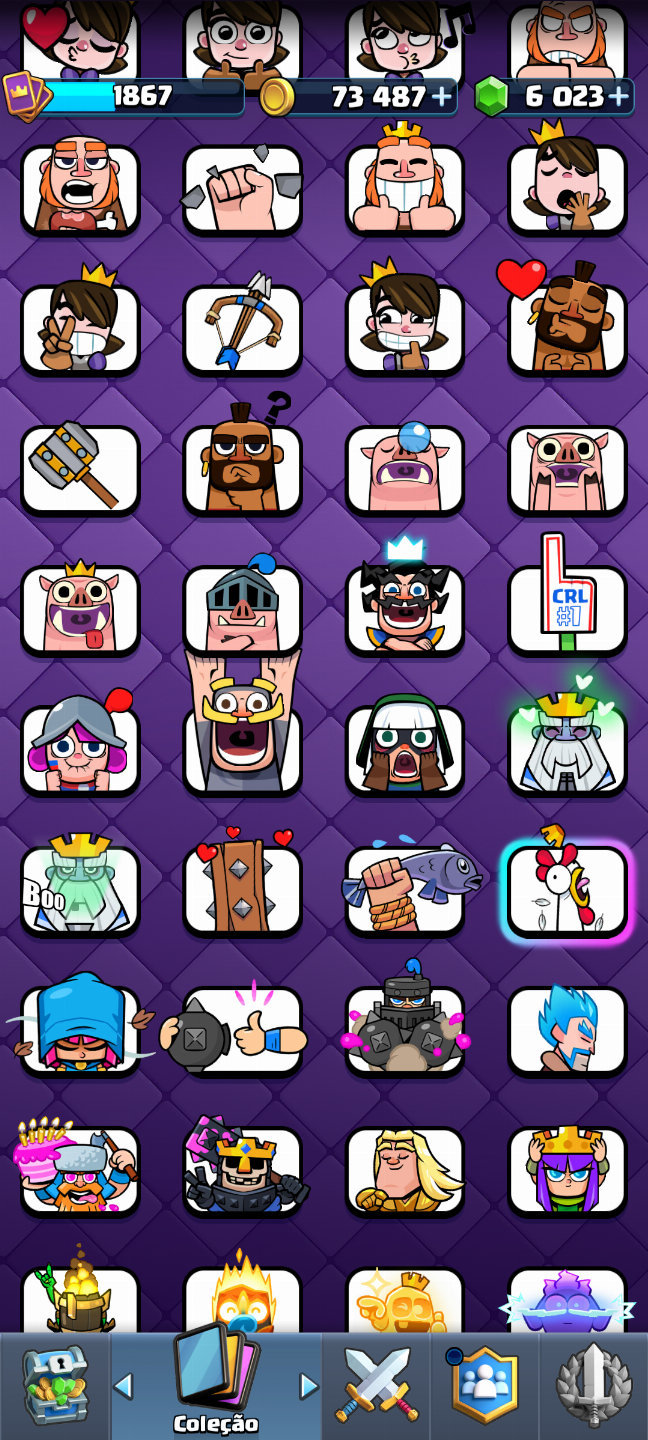 CONTA DE CLASH ROYALE FULL LEVEL 16