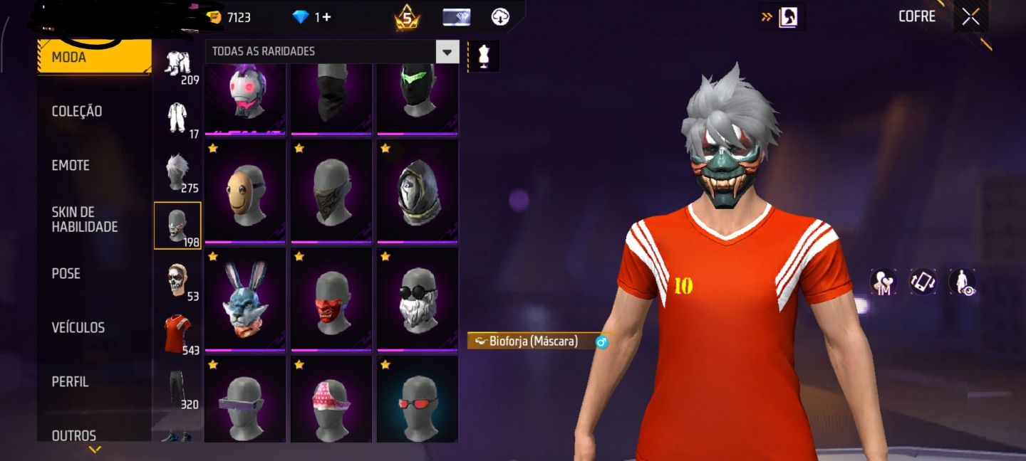 Free fire gemada com punho,1 evolutiva e várias coisas rara