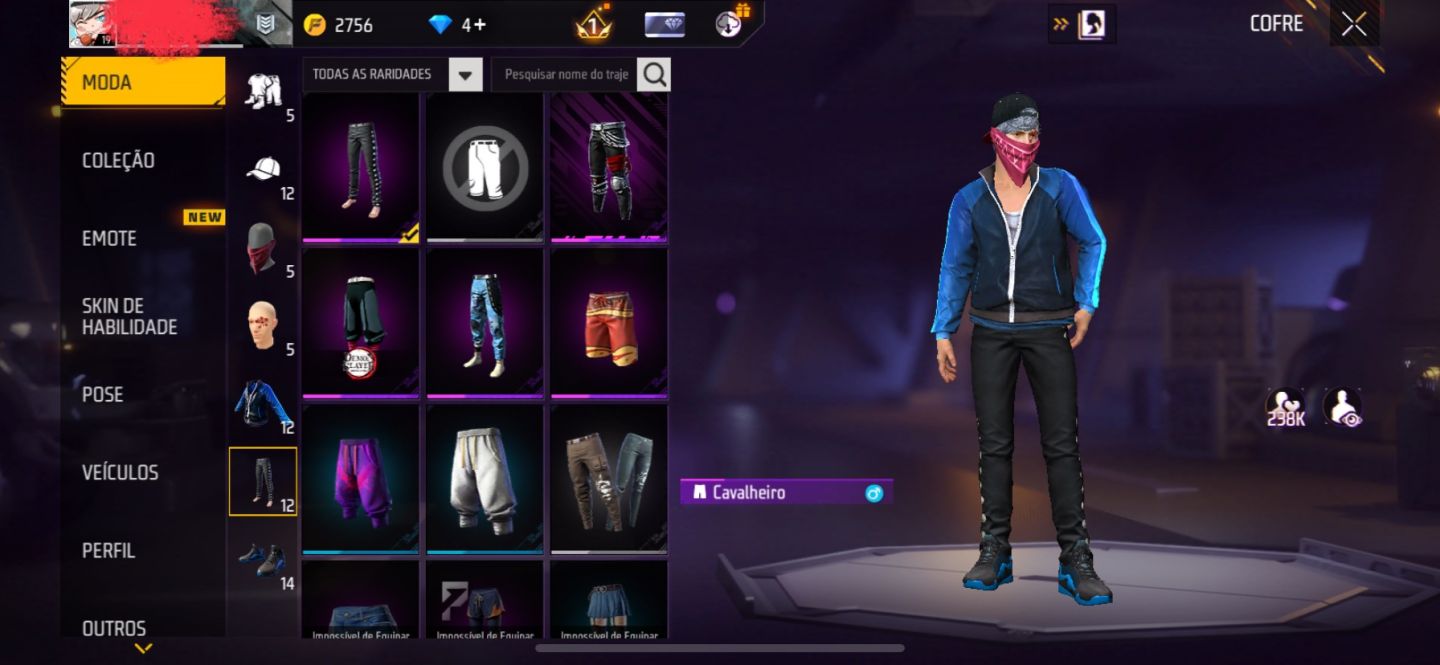CONTA FREE FIRE DOZE SKORPION EVO,DUNK MASTER E ETC.