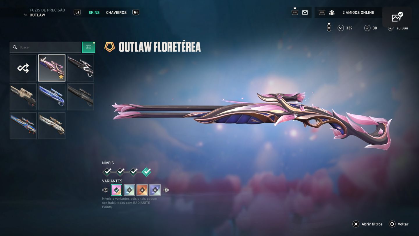 Conta de Valorant nível 161 com 33 skins de loja