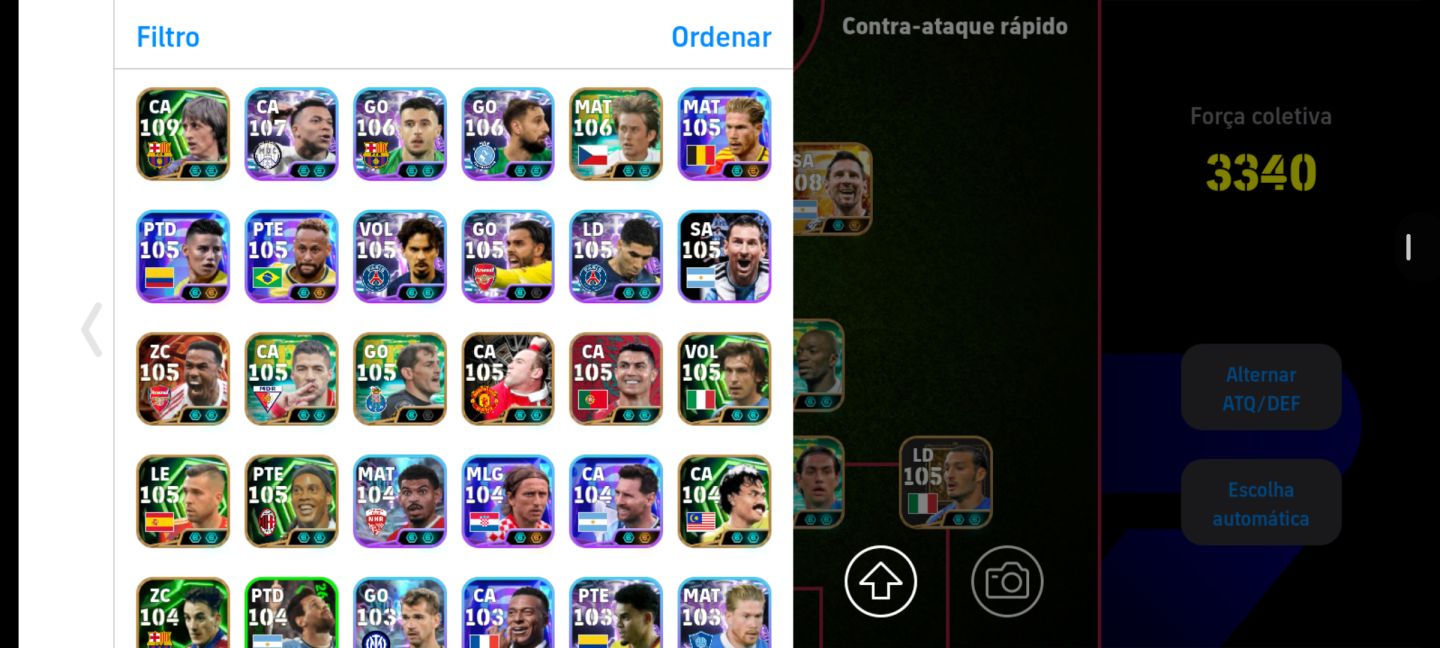 CONTA EFOOTBALL FORÇA COLETIVA 3340! (VALOR NEGOCIÁVEL)
