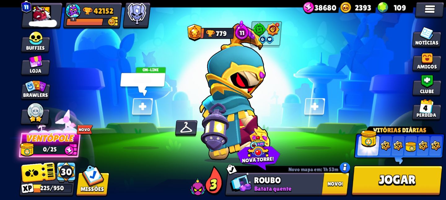 CONTA BRAWL STARS COM TODAS OS BRAWLERS + SKINS LENDÁRIAS E 42K TROFÉUS