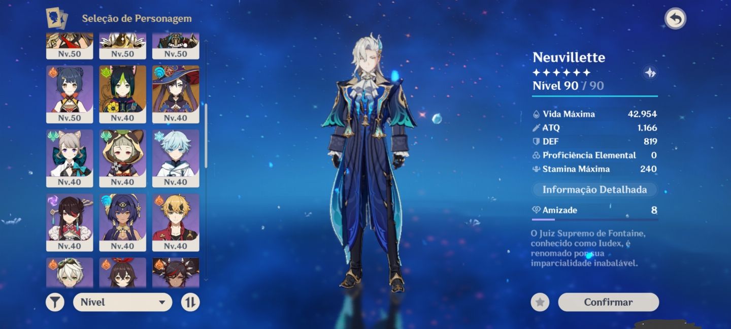 Conta genshin impact e honkai star rail muito upadas e com muito Farm potencial