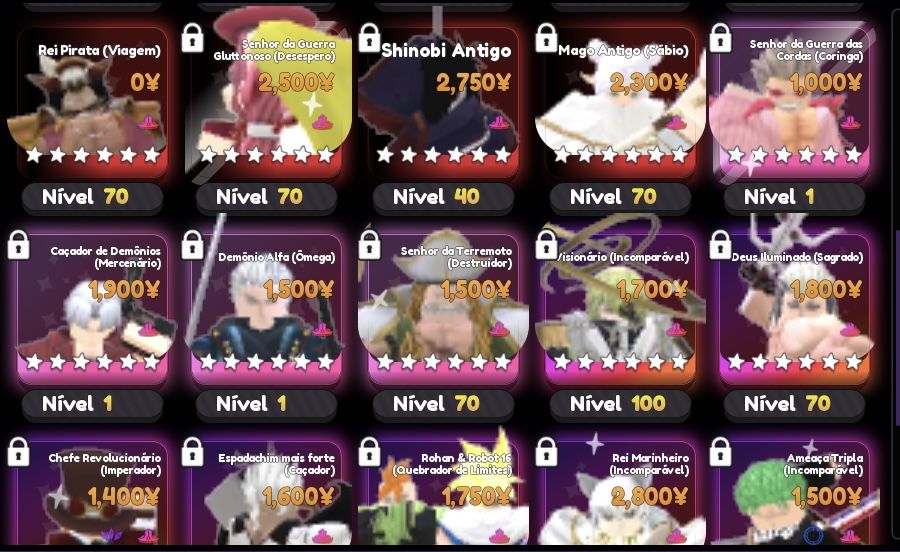 CONTA DE ANIME ADVENTURE, UNIVERSAL TOWER DEFENSE, ANIME VANGUARDS