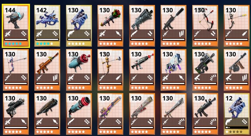 ARMAS 144 PELO MENOR PREÇO. FUNCIONANDO! FORTNITE SALVE O MUNDO LEIA A DESCRIÇÃO