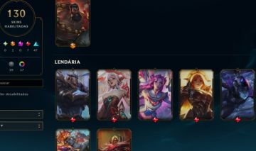 Conta lol com 130 skins pra sair rapido!