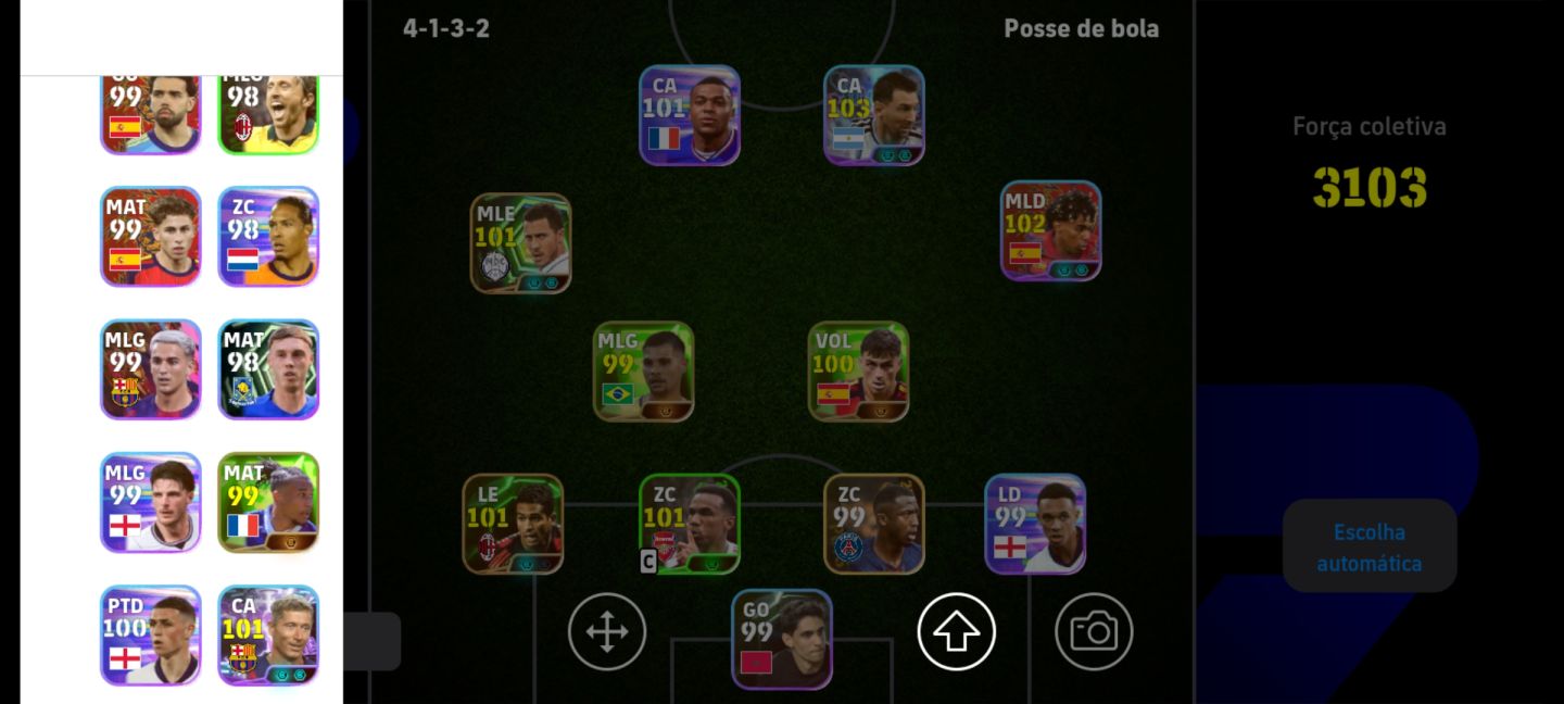 Conta de efootball com muitos jogadores bom pra quem tá iniciando