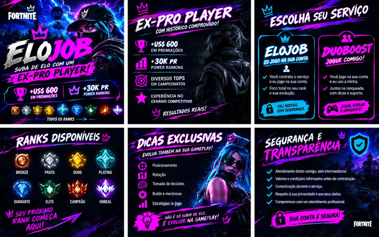 FORTNITE ELOJOB - DUO/TRIOBOOST | CAMPEONATO COM VOCE | DICAS | EX PRO-PLAYER