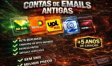 [PREMIUM] 5x 10x CONTAS TERRA | UOL | BOL | iG | LOCALWEB | EMAIL ANTIGOS