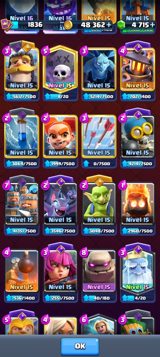 [ Promoção ] Conta de Clash Royale com Decks meta full 16