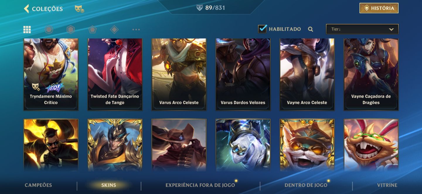 Conta de lol wild rift 2 skins mística, e 11 lendária, quase todos os bonecos
