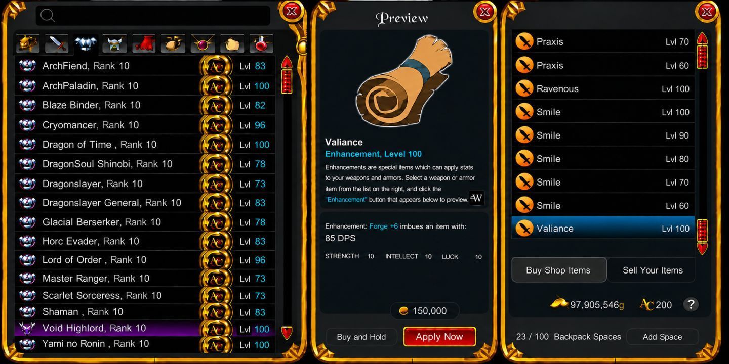 CONTA AQW LVL 100 | ENDGAME | HIGURE 40% ALL | FORGES/ POLLY ROGER 30% TAG