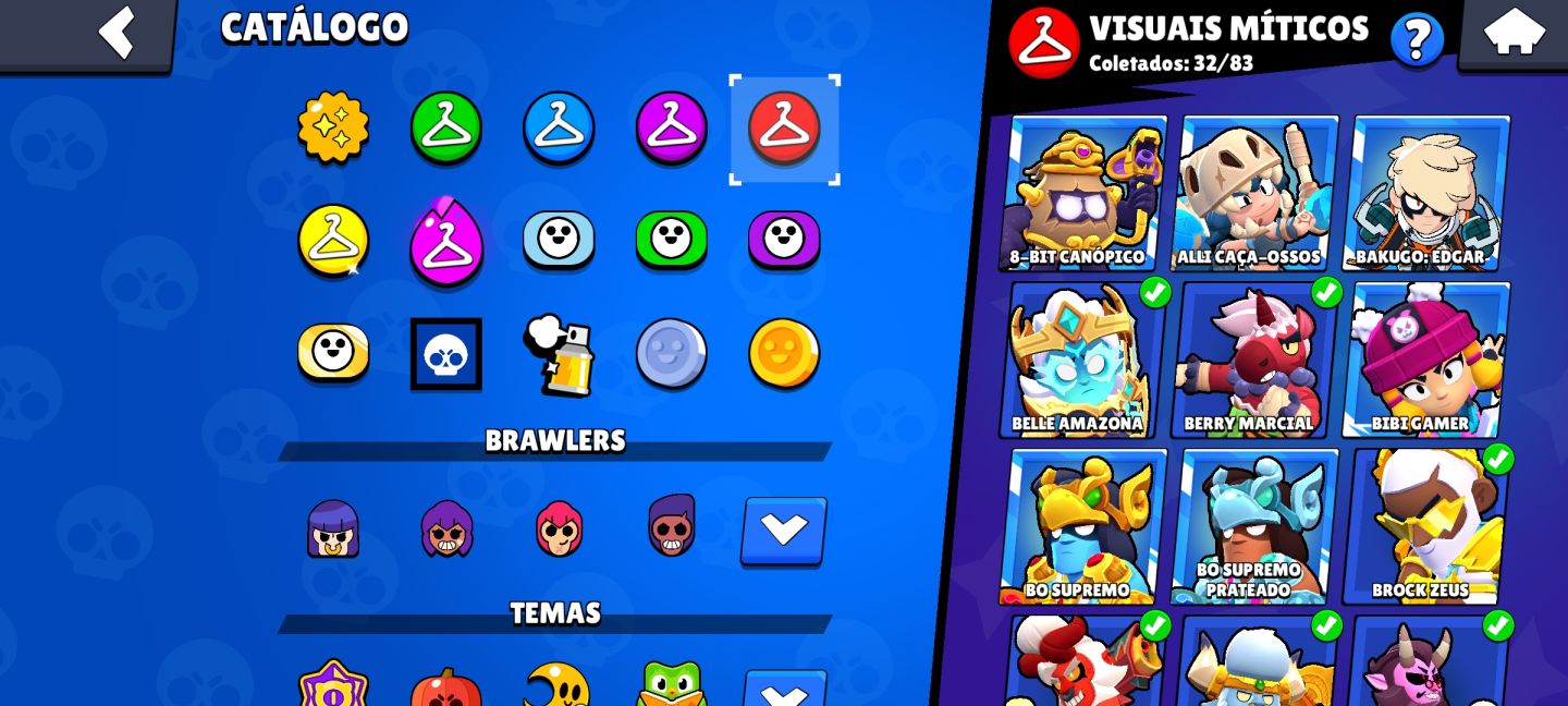 (40% Off) Conta Imperdível | 500 skins | 75 brawlers NV 11 | 3 Pro Pass