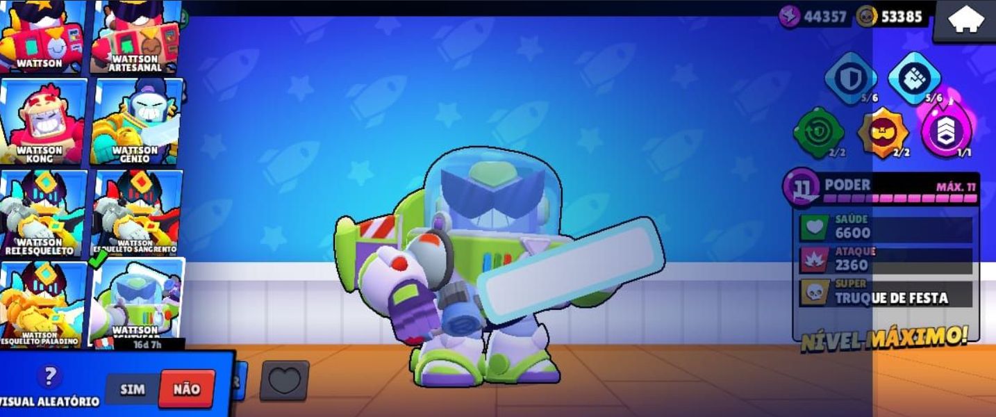 CONTA BRAWL STARS + 203 SKINS + 89K DE OURO + 186 GEMAS + BUZZ GODZILLA PRETO