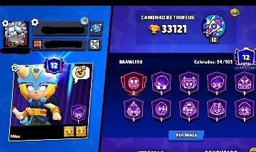 CONTA BRAWL STARS - SKINS RARÍSSIMAS | 95/103 BRAWLERS | 39 HIPERCARGAS | 2020