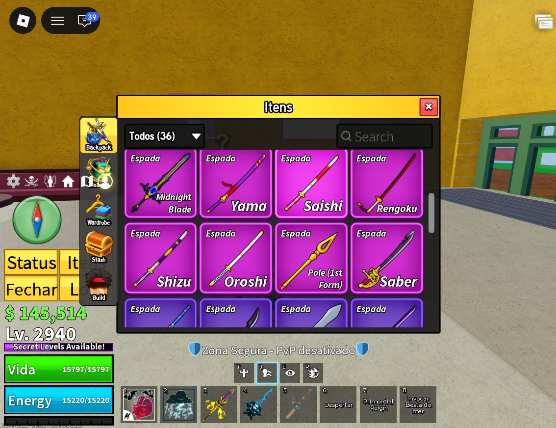 CONTA DE BLOX FRUITS COM DRAGON PERMANENTE NIVEL 2940