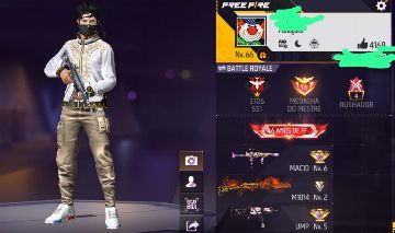 Conta Free Fire level 66 e com 6 anos de jogo
