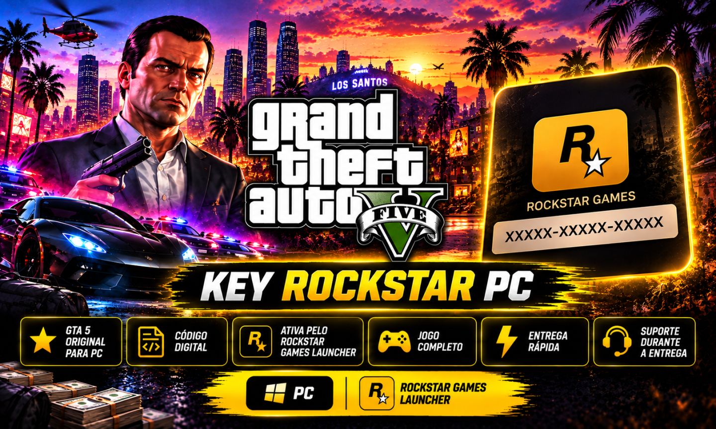 GTA 5 ONLINE | CONTAS FULL ACESSO + EMAIL | KEY ROCKSTAR PC | PROMOÇÃO