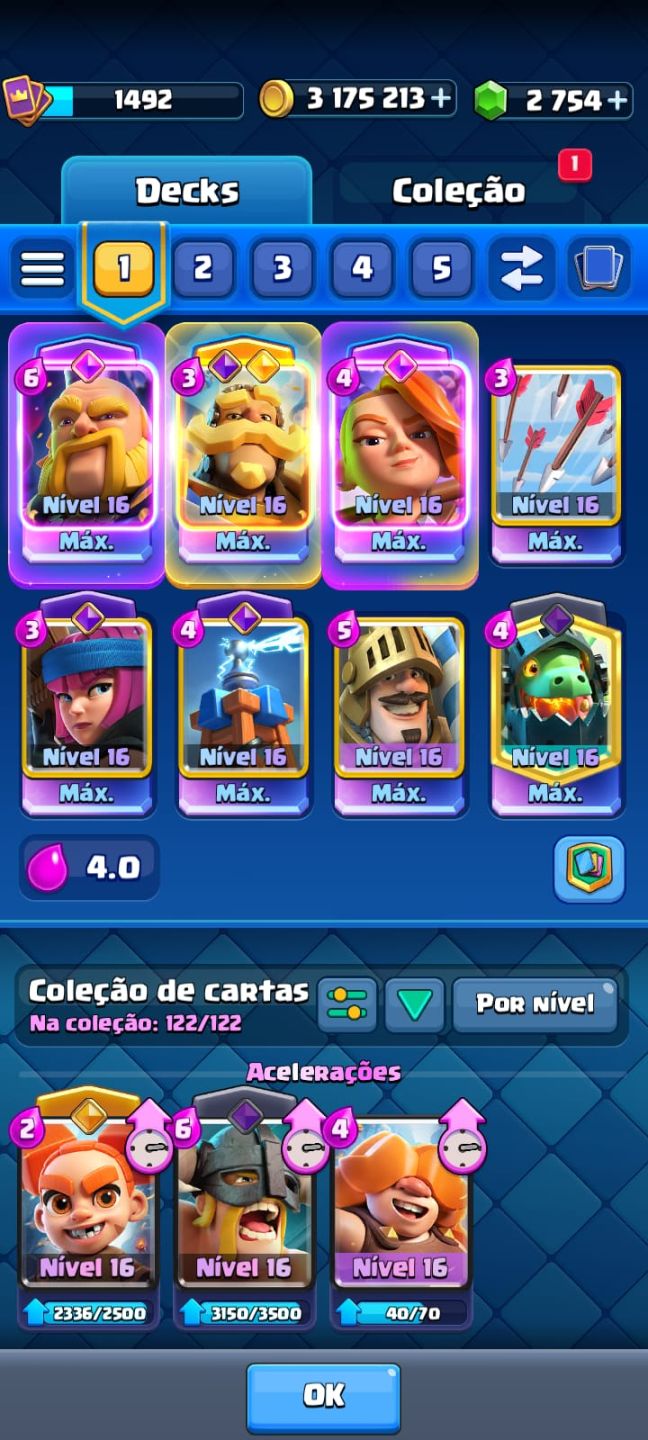 CONTA CLASH ROYALE 10 ANOS SUPER GEMADA | PREÇO NEGOCIÁVEL