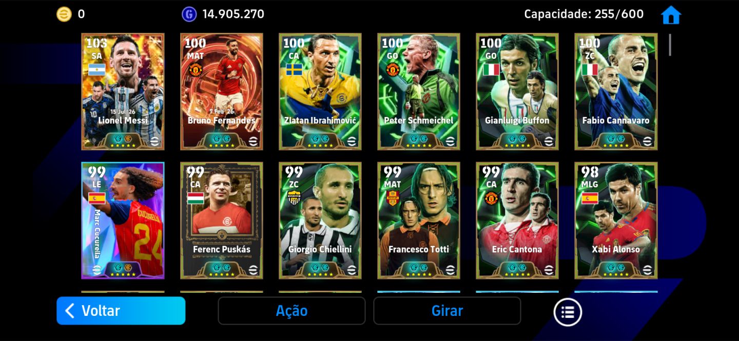 CONTA EFOOTBALL COM MESSI RARO.