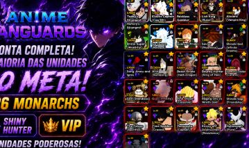 (NEGOCIANDO) 26 MONARCHS! CONTA Anime vanguards com a maiorias unidades do meta!