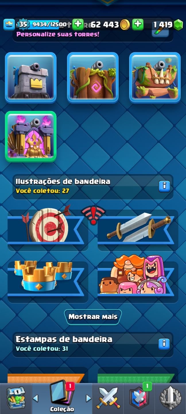 Conta clash royale arena 20