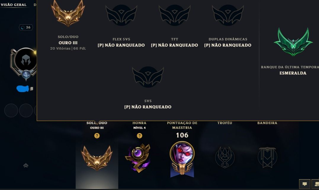 Conta FULL ACESSO Ouro 3 - Esmeralda TFT Season passada