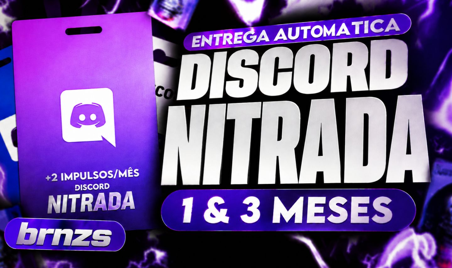 Conta Discord Nitrada | Nitro 1 e 3 Meses + 6 Impulsos | Virgem