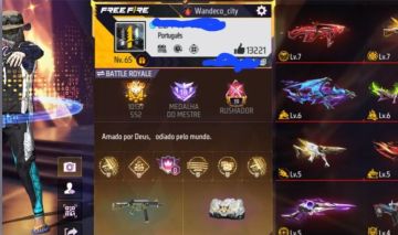 Conta free fire gemada prime 6 quase 7 ja