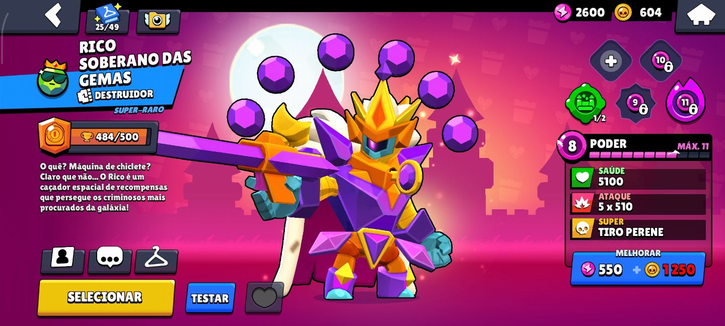| Cromáticos | 40k+ troféus | 250 skins | Conta FULL acesso brawl stars