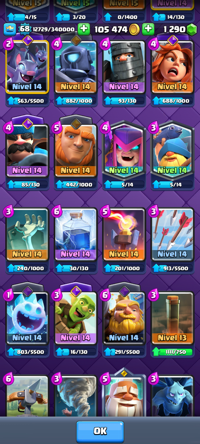 Conta de Clash royale para venda, muito top a conta e bem evoluída