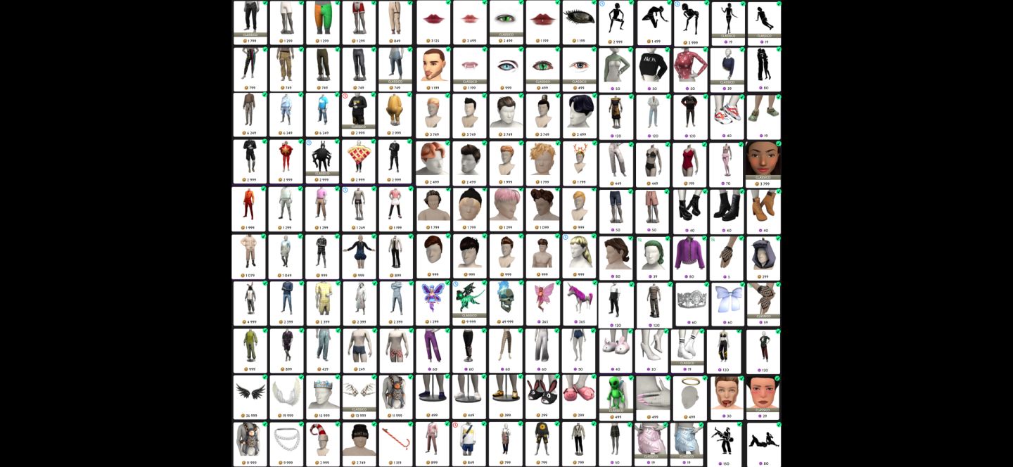Combo de 2 Contas Antigas Avakin Life